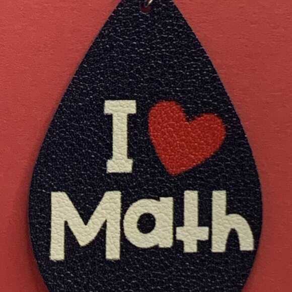 Math Earring, Math Lover, Teacher Earring, School Earring, Educator Earring - Picture 4 of 11